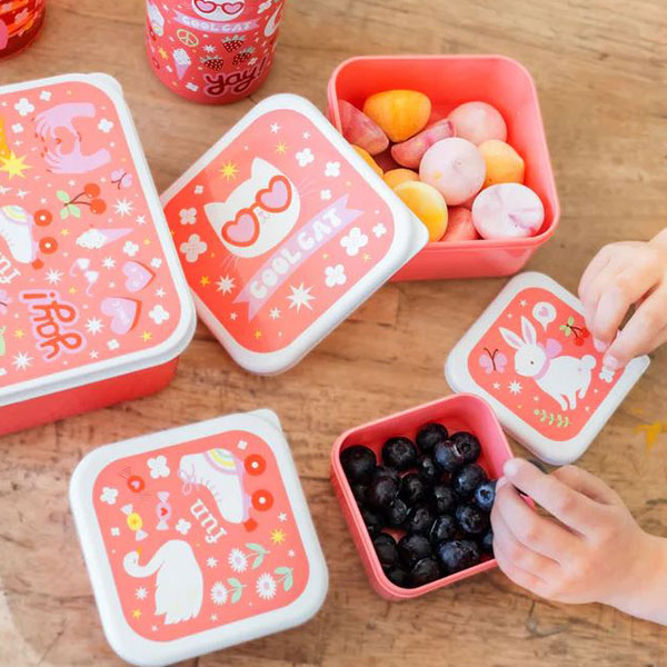 Φαγητοδοχεία (Σετ 4τμχ) Α Little Lovely Company Fun SBSEFU75