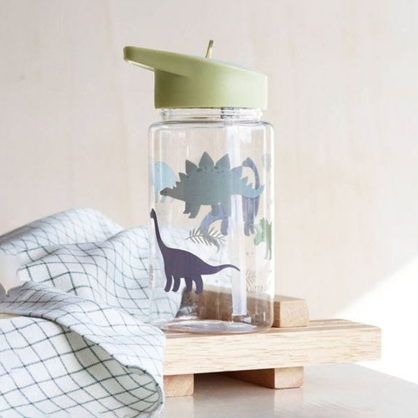 Παγούρι 450ml Με Καλαμάκι Α Little Lovely Company Dinosaurs DBDIGR33