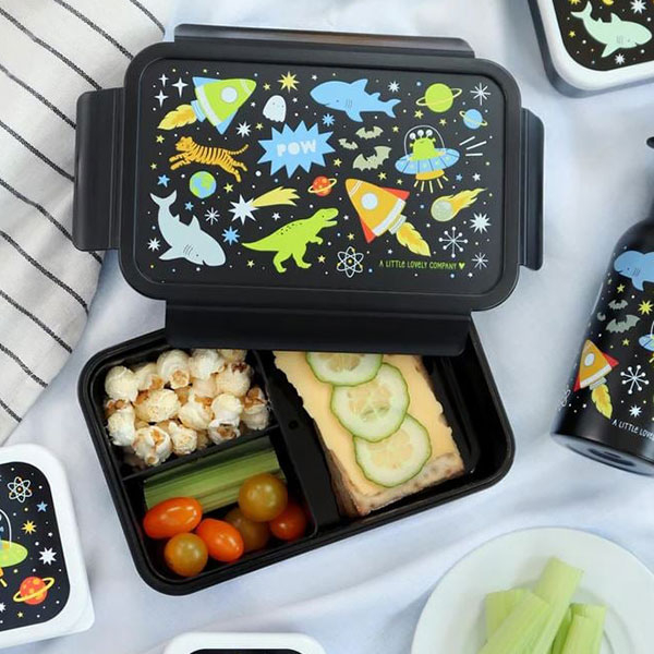 Φαγητοδοχείο Με Χωρίσματα 1.2lt (22x14.5x7) Α Little Lovely Company Galaxy BBGABL71