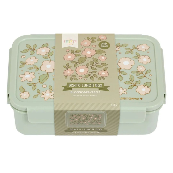 Φαγητοδοχείο Με Χωρίσματα 1.2lt (22x14.5x7) Α Little Lovely Company Blossoms Sage BBBLSA69