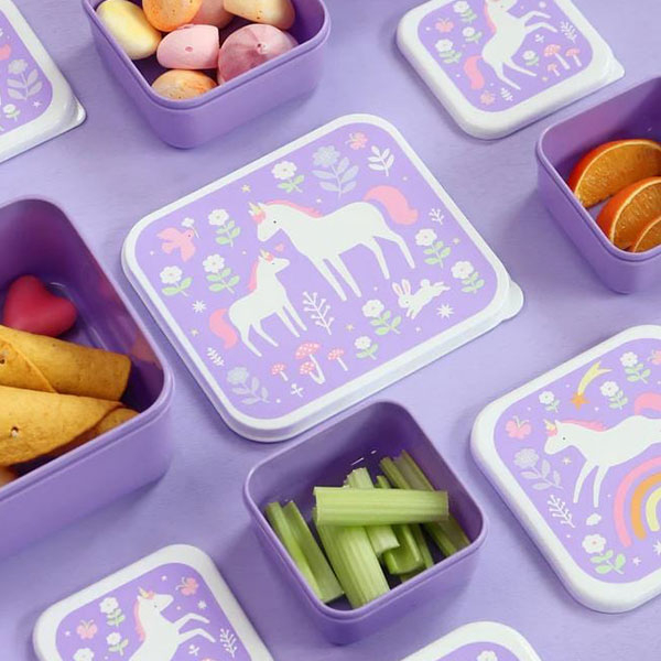 Φαγητοδοχεία (Σετ 4τμχ) Α Little Lovely Company Unicorn Dreams SBSEUD73