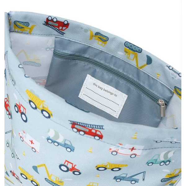Παιδική Τσάντα Πουγκί (32x42) Α Little Lovely Company Vehicles DRVEBU05