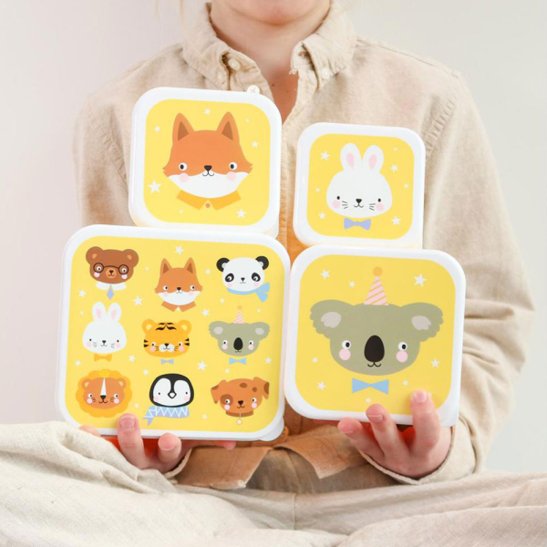 Φαγητοδοχεία (Σετ 4τμχ) Α Little Lovely Company Animal Friends SBSEAF81