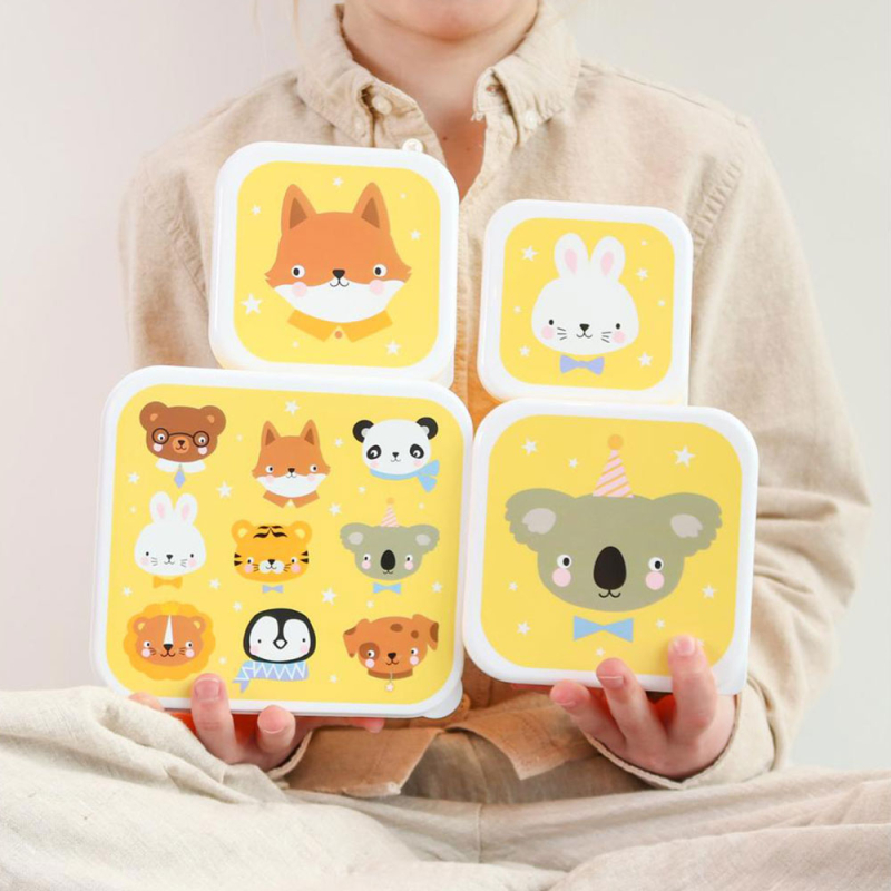 Φαγητοδοχεία (Σετ 4τμχ) Α Little Lovely Company Animal Friends SBSEAF81