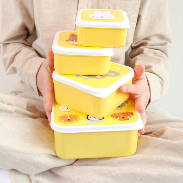 Φαγητοδοχεία (Σετ 4τμχ) Α Little Lovely Company Animal Friends SBSEAF81