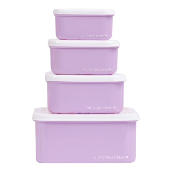 Φαγητοδοχεία (Σετ 4τμχ) Α Little Lovely Company Flower Garden SBSEFG83