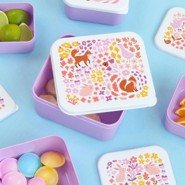 Φαγητοδοχεία (Σετ 4τμχ) Α Little Lovely Company Flower Garden SBSEFG83