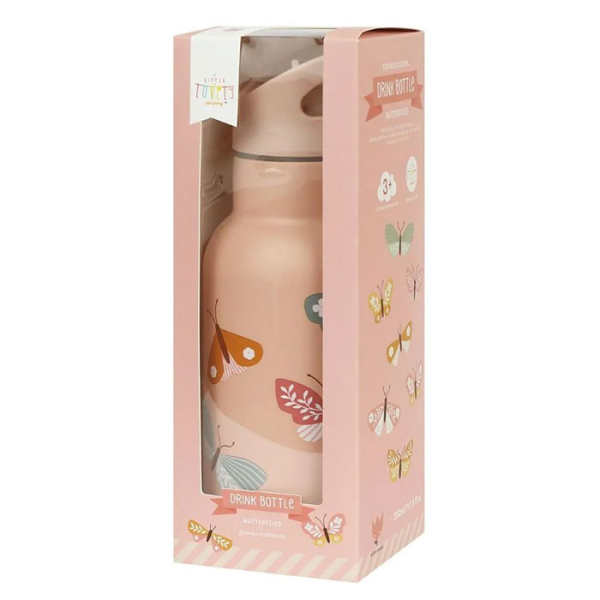 Παγούρι - Θερμός 350ml Με Καλαμάκι Α Little Lovely Company Butterflies DBSSBU57