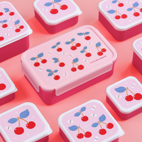 Φαγητοδοχείο Με Χωρίσματα 1.2lt (22x14.5x7) Α Little Lovely Company Cherries BBCHPI78