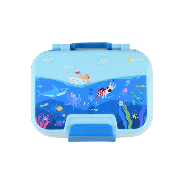 Φαγητοδοχείο Με Χωρίσματα & Κουτάλι & Πιρούνι (Σετ) Estia Save The Aegean Ocean Play 01-33514