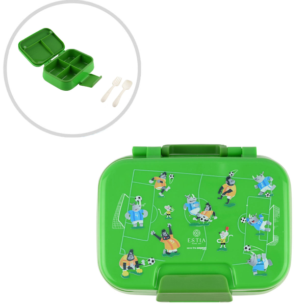 Φαγητοδοχείο Με Χωρίσματα & Κουτάλι & Πιρούνι (Σετ) Estia Save The Aegean Jungle Kick 01-33569