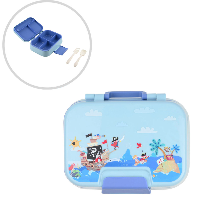 Φαγητοδοχείο Με Χωρίσματα & Κουτάλι & Πιρούνι (Σετ) Estia Save The Aegean Treasure Quest 01-33545