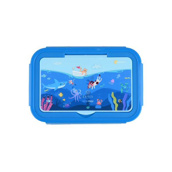 Φαγητοδοχείο Με Χωρίσματα & Κουτάλι & Πιρούνι & Μαχαίρι (Σετ) Estia Save The Aegean Ocean Play 01-33651