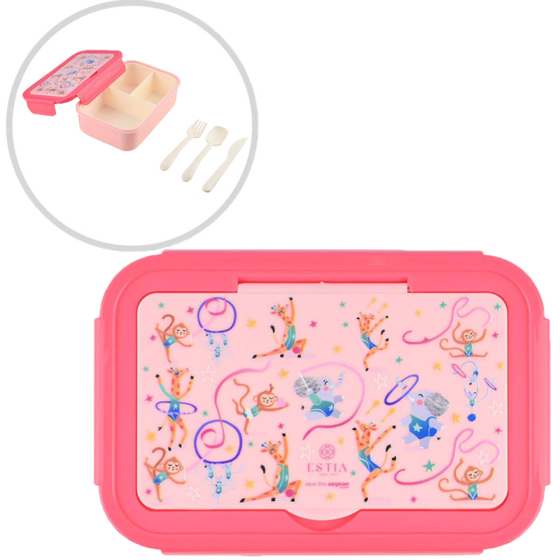 Φαγητοδοχείο Με Χωρίσματα & Κουτάλι & Πιρούνι & Μαχαίρι (Σετ) Estia Save The Aegean Wild Stunts 01-33606