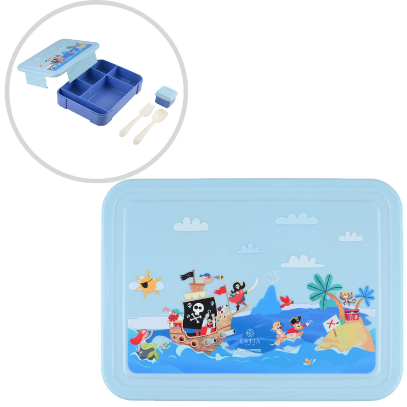 Φαγητοδοχείο Με Χωρίσματα & Κουτάλι & Πιρούνι (Σετ) Estia Save The Aegean Treasure Quest 01-33408