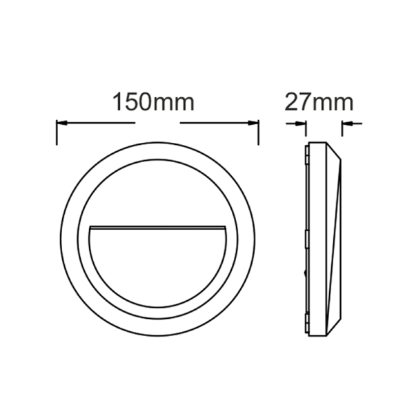 Απλίκα LED Εξωτερικού Χώρου Aca SLIM02NW White