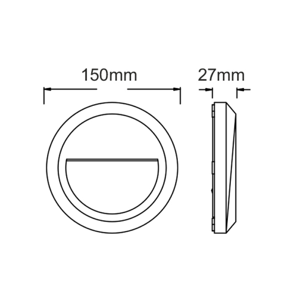 Απλίκα LED Εξωτερικού Χώρου Aca SLIM02N Grey