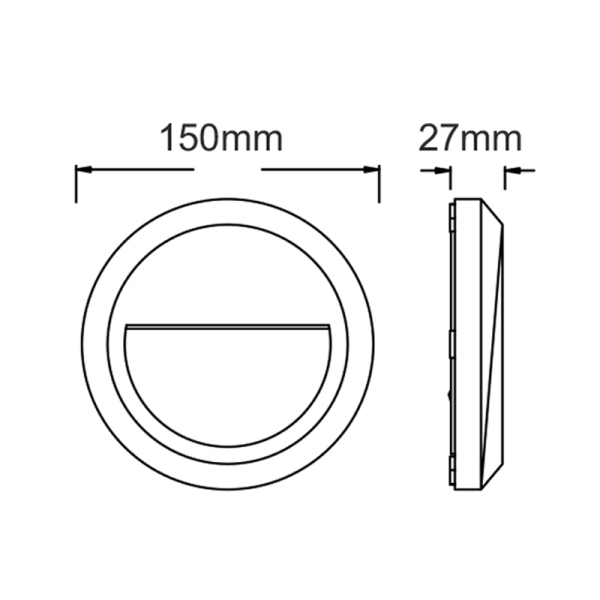 Απλίκα LED Εξωτερικού Χώρου Aca SLIM02NR Rust