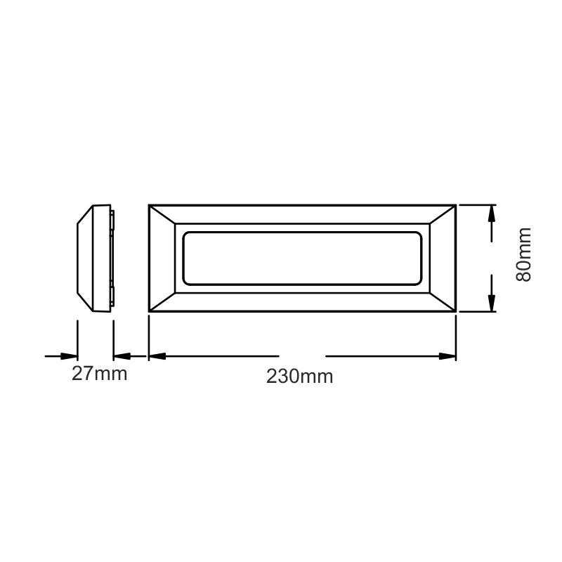 Απλίκα Led Εξωτερικού Χώρου Aca Slim31Nw White Home Φωτιστικά - Κήπου Spitishop