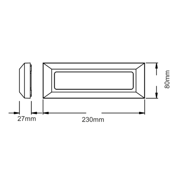 Απλίκα LED Εξωτερικού Χώρου Aca SLIM31N Grey