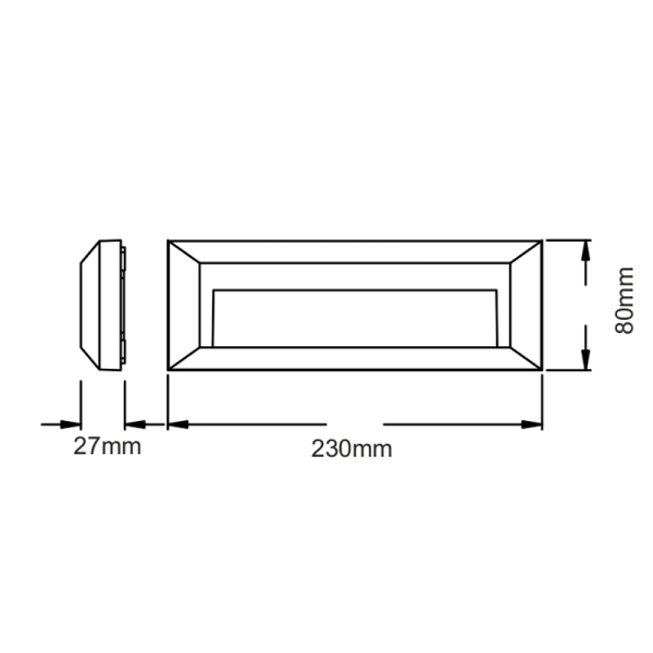 Απλίκα LED Εξωτερικού Χώρου Aca SLIM32N Grey
