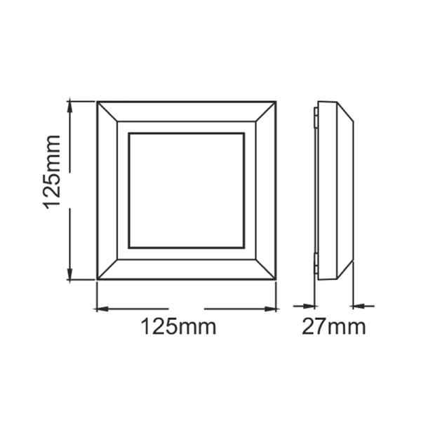 Απλίκα LED Εξωτερικού Χώρου Aca SLIM51NW White