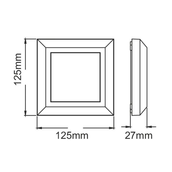 Απλίκα LED Εξωτερικού Χώρου Aca SLIM51N Grey