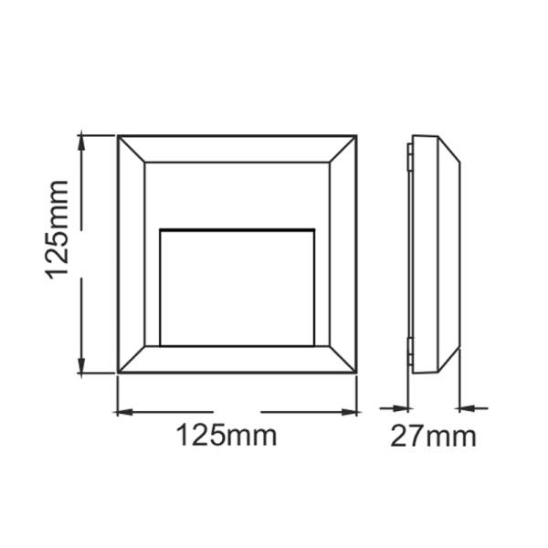 Απλίκα LED Εξωτερικού Χώρου Aca SLIM52NW White