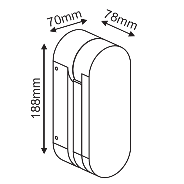 Απλίκα LED Εξωτερικού Χώρου Aca Rieti LG1874G