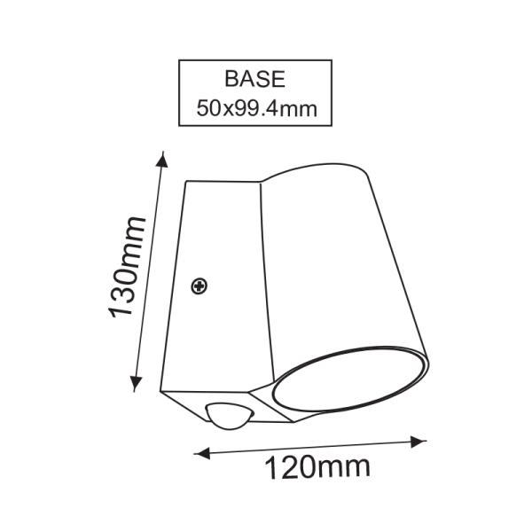 Απλίκα LED Εξωτερικού Χώρου Με Αισθητήρα Κίνησης Aca Simore LG0509GPIR