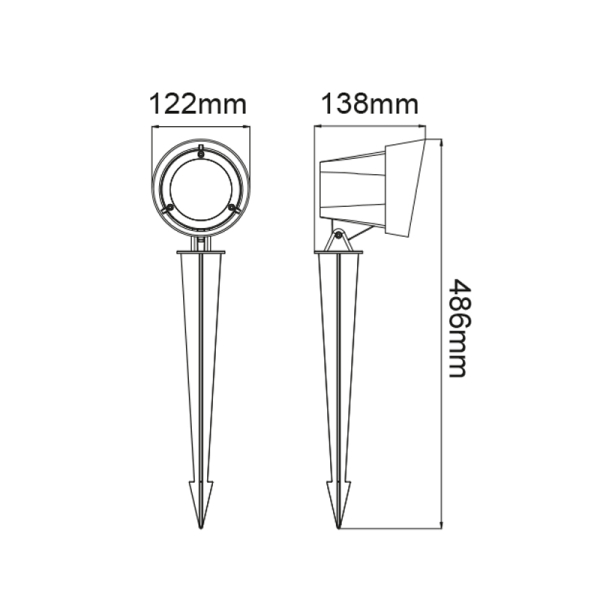 Προβολέας LED Καρφωτός Εξωτερικού Χώρου Aca Avy LG9202G