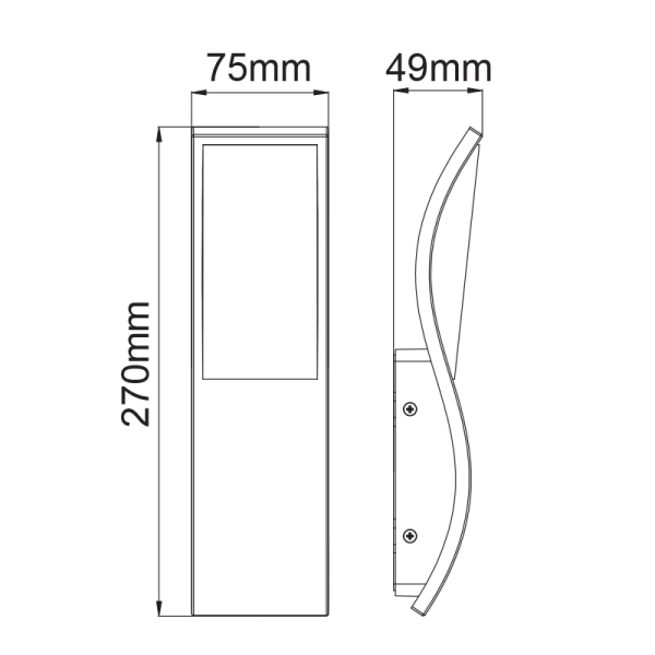 Απλίκα LED Εξωτερικού Χώρου Aca Carvo LG9305G