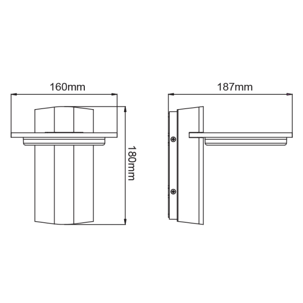 Απλίκα LED Εξωτερικού Χώρου Aca Valle LG8205G