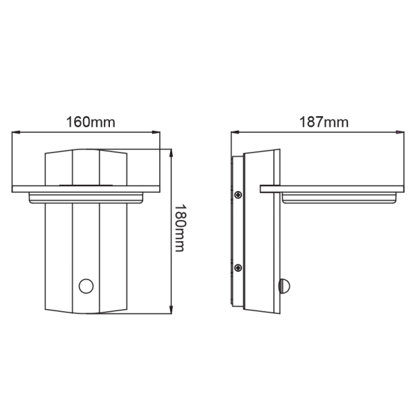 Απλίκα LED Εξωτερικού Χώρου Με Αισθητήρα Κίνησης Aca Valle LG8205GPIR