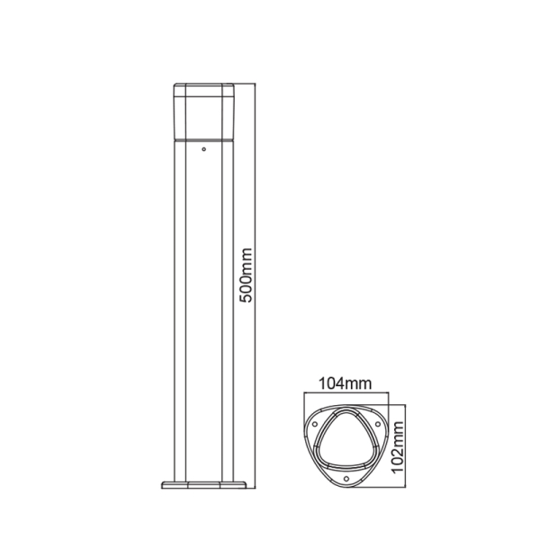 Φωτιστικό Κολώνα Εξωτερικού Χώρου LED Aca Eden LG3702G-500
