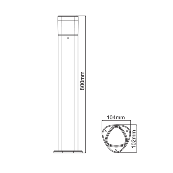 Φωτιστικό Κολώνα Εξωτερικού Χώρου LED Aca Eden LG3703G-800