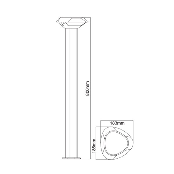 Φωτιστικό Κολώνα Εξωτερικού Χώρου LED Aca Berka LG3803G-800
