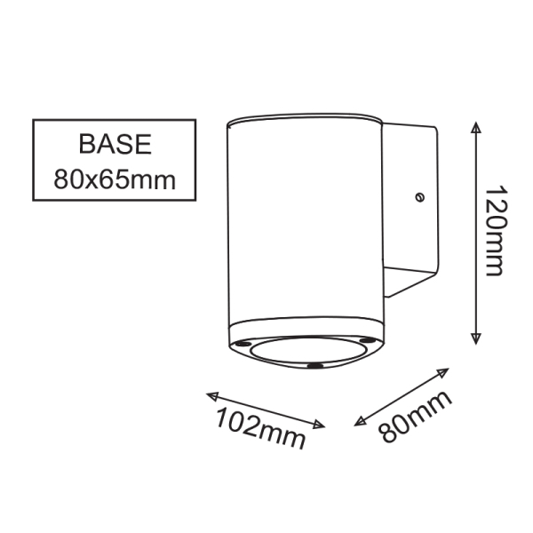 Απλίκα LED Εξωτερικού Χώρου Aca Albi LG2981G