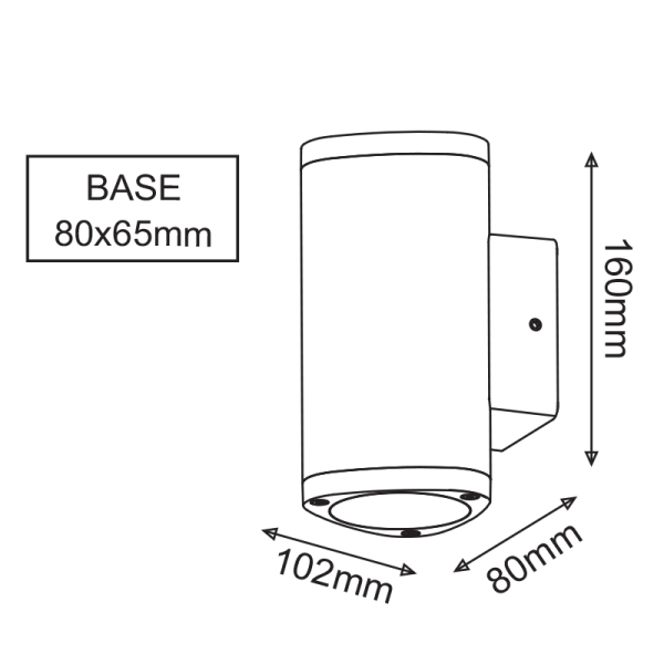 Απλίκα LED Εξωτερικού Χώρου Aca Albi LG2982G