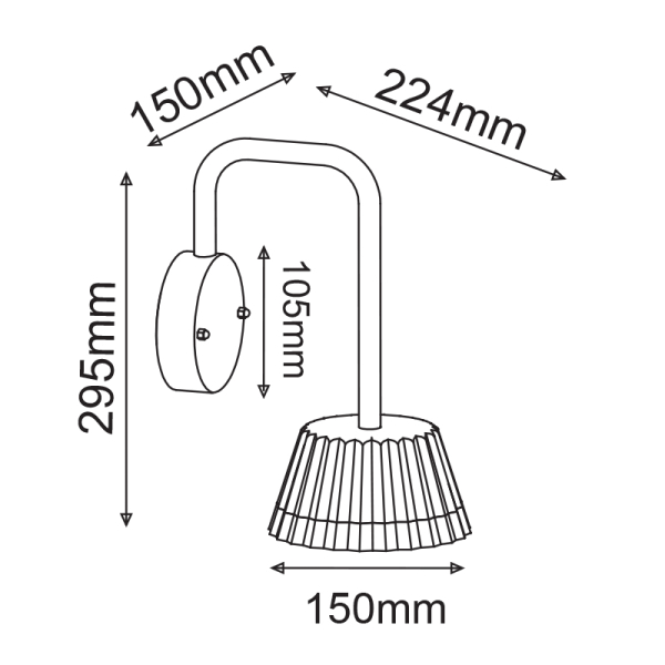 Απλίκα LED Εξωτερικού Χώρου Aca Viana LG2122G