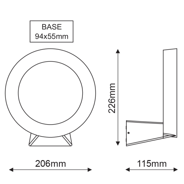 Απλίκα LED Εξωτερικού Χώρου Aca Ring LG0901G