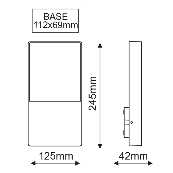 Απλίκα LED Εξωτερικού Χώρου Aca Agira LG2361G