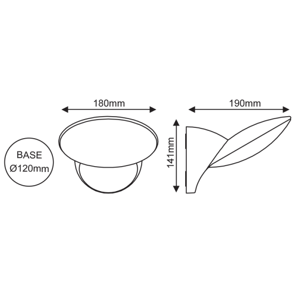 Απλίκα LED Εξωτερικού Χώρου Aca Acri LG2332G