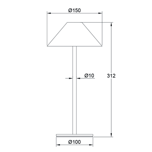 Επιτραπέζιο Φωτιστικό Επαναφορτιζόμενο LED Aca Konus LG5860W-300