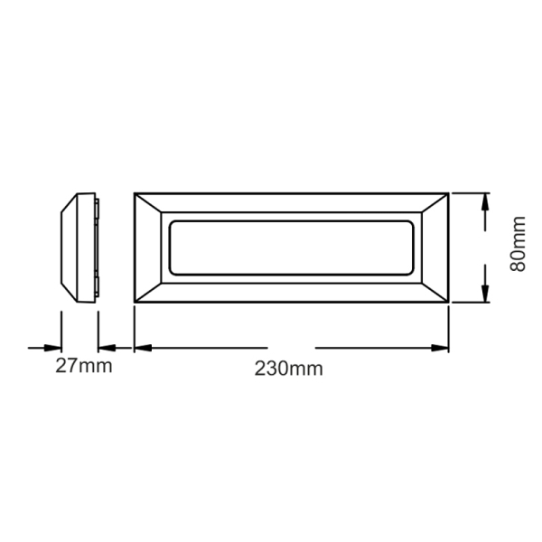 Απλίκα LED Εξωτερικού Χώρου Aca SLIM31NDG D.Grey
