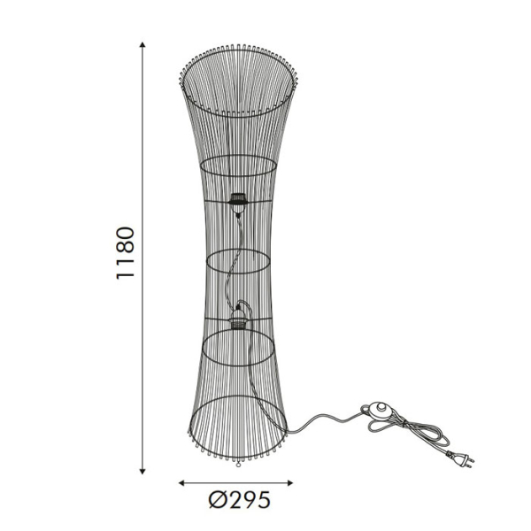 Φωτιστικό Δαπέδου Aca Symi HX1040F Natural