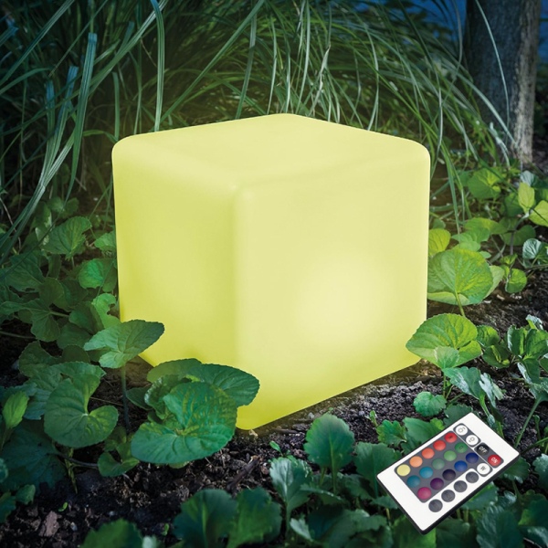 Ηλιακό Φωτιστικό Καρφωτό RGBW Με Τηλεχειριστήριο (40x40x40) Aca SEDES40RGBW