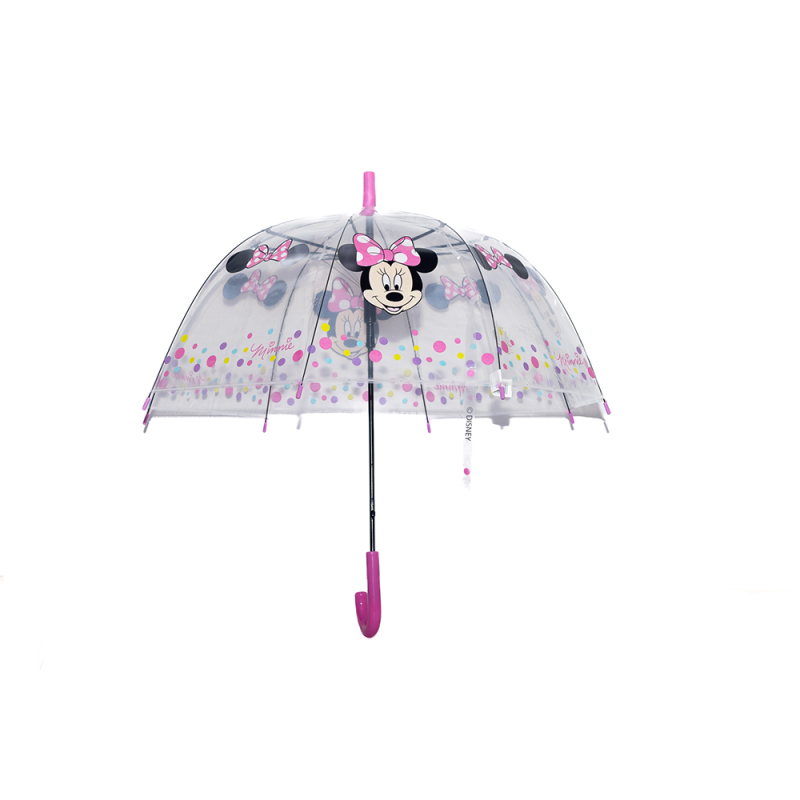 Ομπρέλα Βροχής Αυτόματη Μπαστούνι (Φ43x76) Safta Minnie Mouse Naive DISMF52507777
