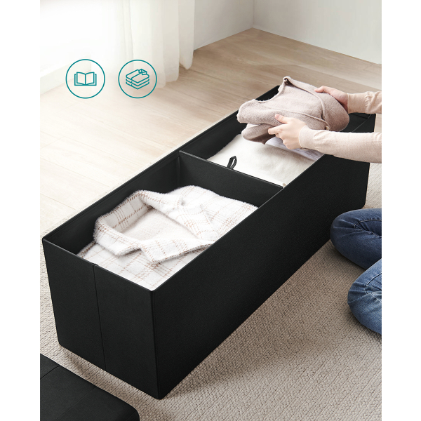 Ταμπουρέ Με Αποθηκευτικό Χώρο (110x38x38) Songmics LSF077B01V1