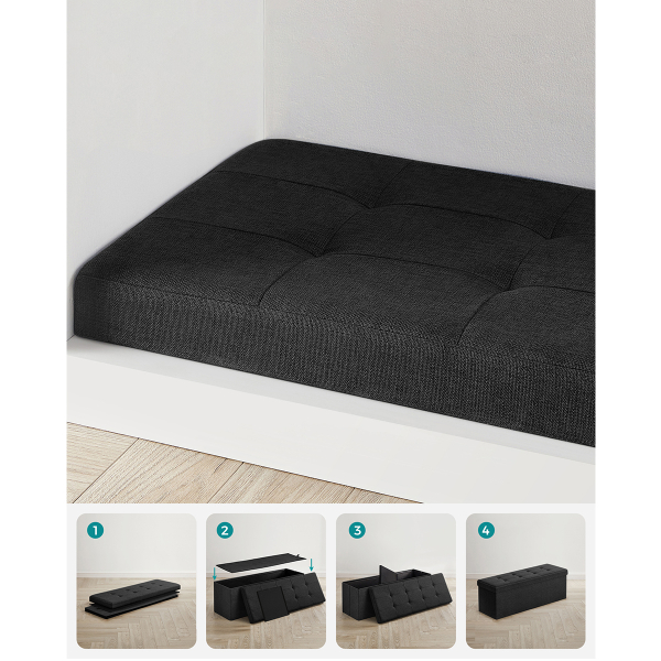 Ταμπουρέ Με Αποθηκευτικό Χώρο (110x38x38) Songmics LSF077B01V1